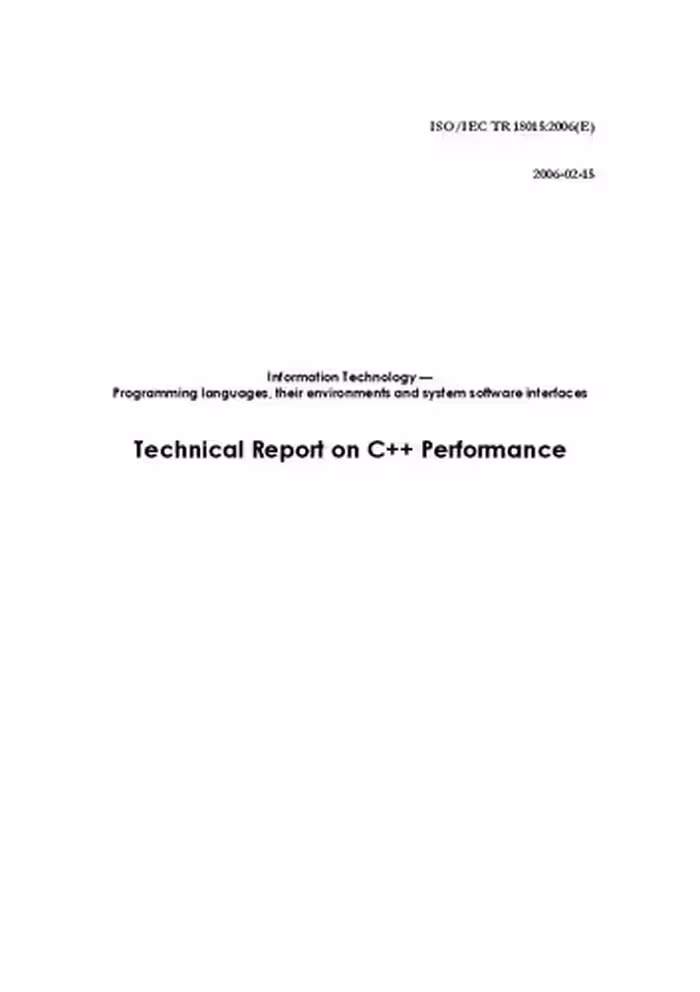 خرید و دانلود نسخه کامل کتاب Technical Report on C   Performance