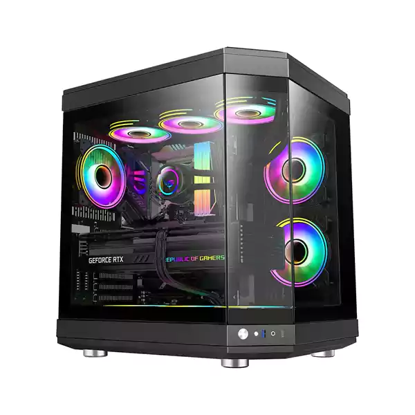 کیس گیمینگ گیم مکس HYPE Black | پردیس پازار