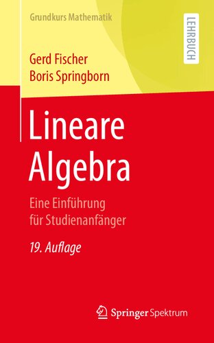 خرید و دانلود نسخه کامل کتاب Lineare Algebra : Eine Einführung für Studienanfänger