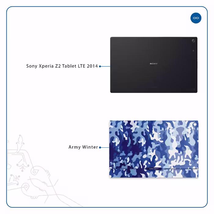 برچسب پوششی ماهوت مدل Army-Winter مناسب برای تبلت سونی Xperia Z2 Tablet LTE 2014