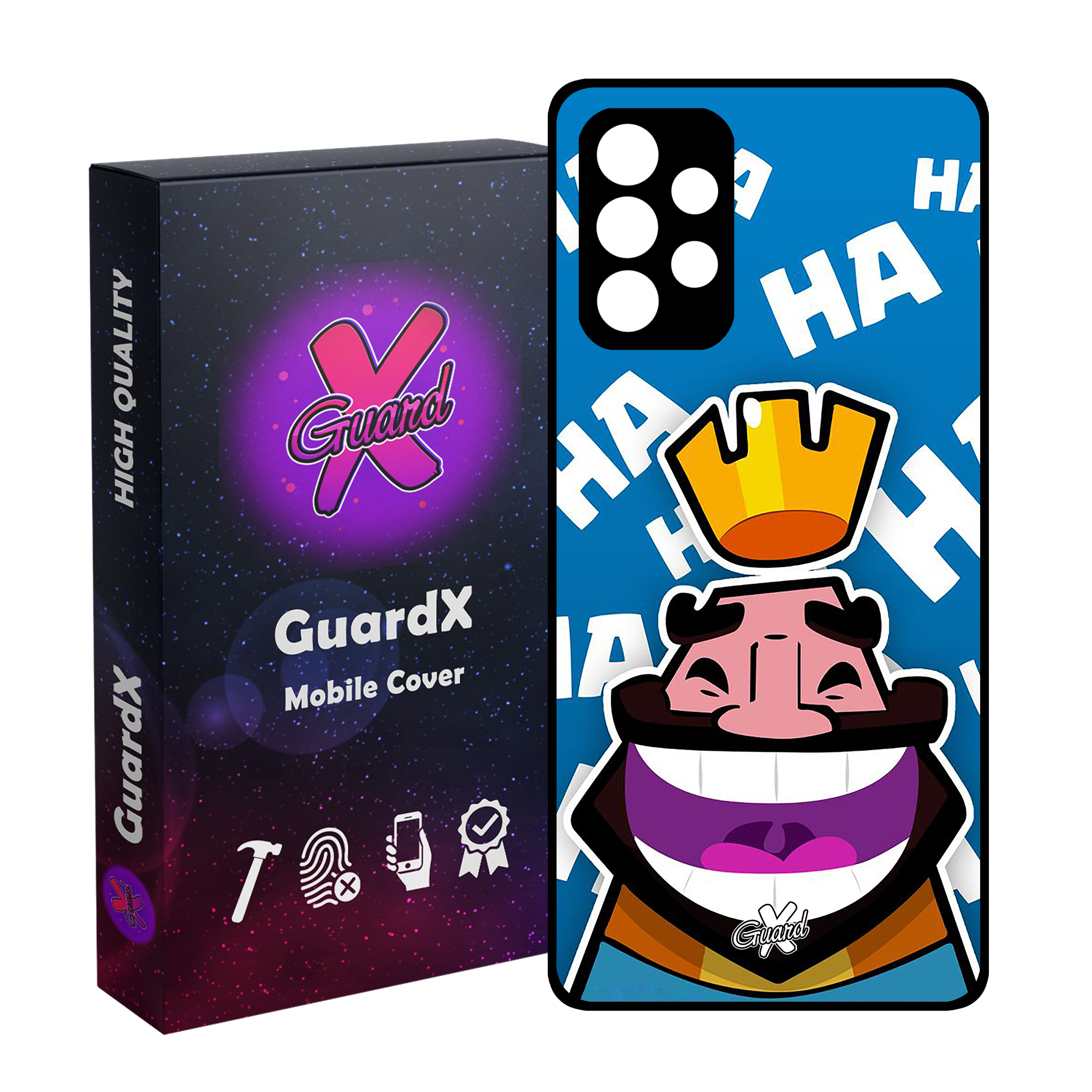 کاور گارد ایکس طرح Clash Royale مدل Glass10036 مناسب برای گوشی موبایل سامسونگ Galaxy A32 4G
