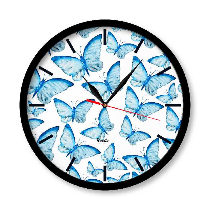 ساعت دیواری راویتا طرح پروانه مدل 1045