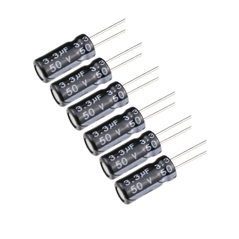 خازن 3.3 میکروفاراد 50 ولت کد Ca3.3uf-50V بسته 6 عددی