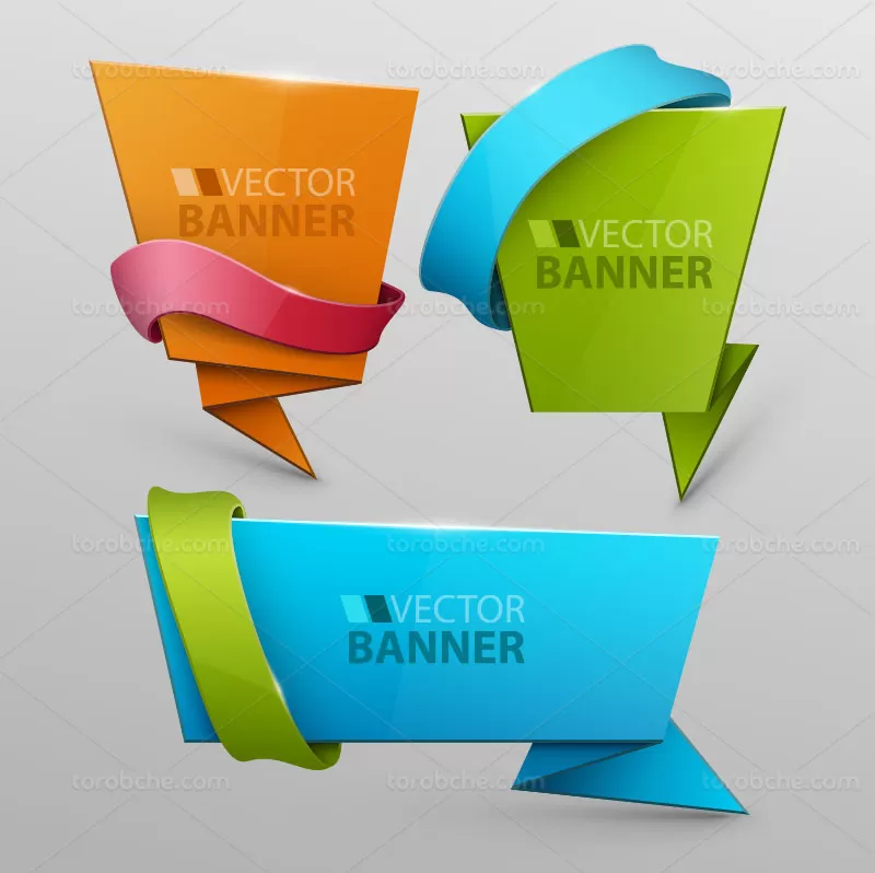 وکتور باکس متنی رنگارنگ انتزاعی | گرافیک با طعم تربچه