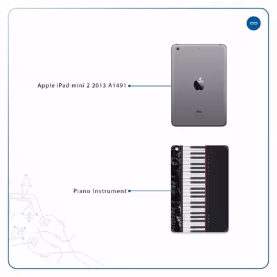 برچسب پوششی ماهوت مدل Piano-Instrument مناسب برای تبلت اپل iPad mini 2 2013 A1491