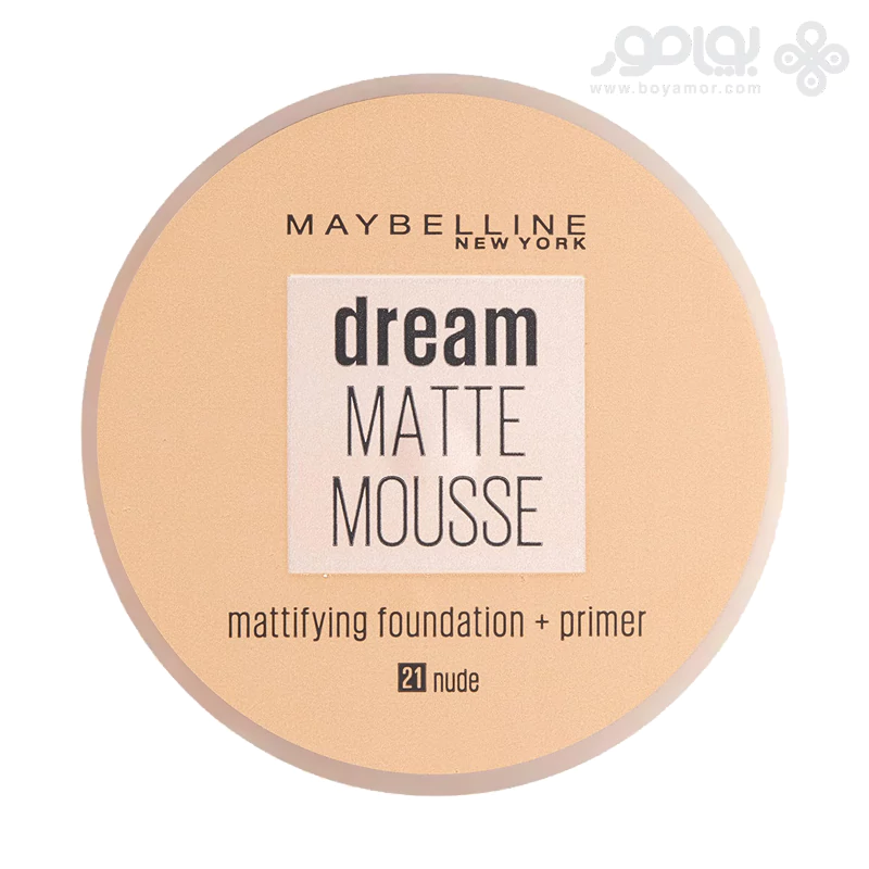 موس میبلین مدل DREAM MATT شماره 21 رنگ NUDE حجم 18 میل