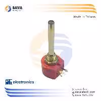 خرید ولوم تک دور قرمز شفت بلند 5 کیلو اهم 1 وات AB تایوان | ساوا الکتریک