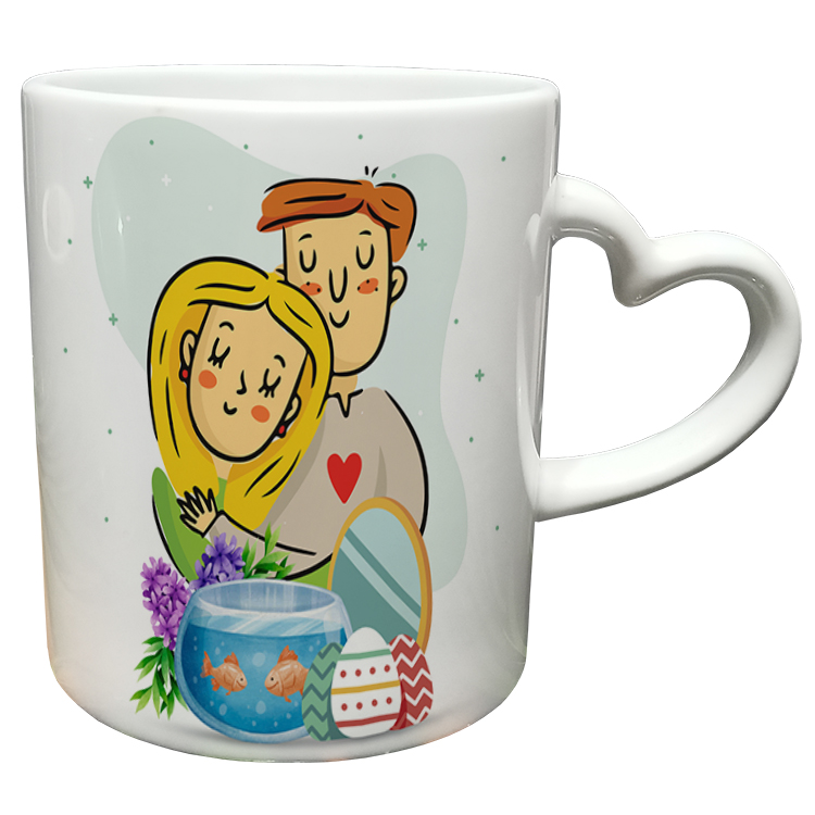 ماگ مدل دسته قلبی طرح عید نوروز کد 76