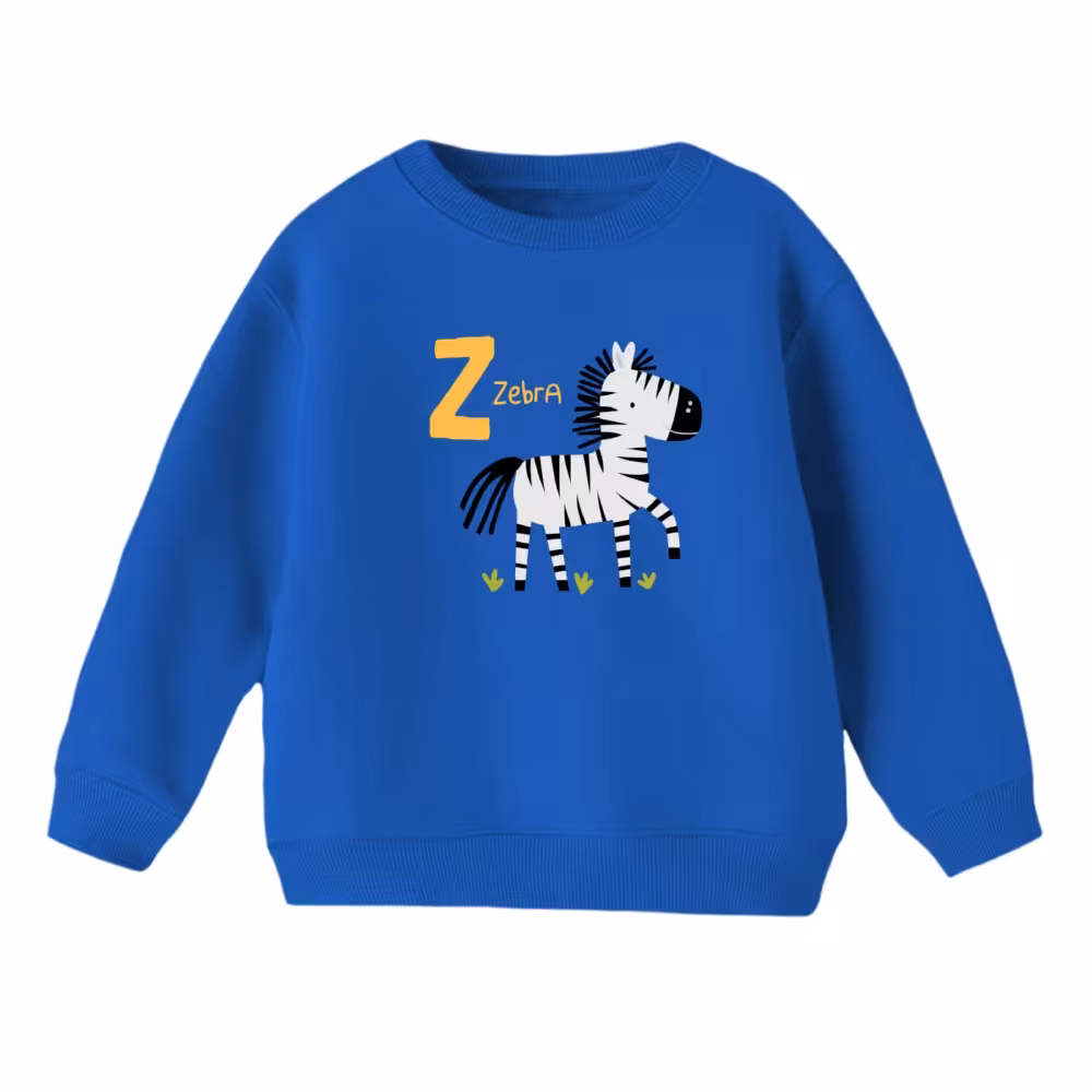 سویشرت بچگانه مدل گورخر کد 11 رنگ آبی