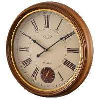 ساعت چوبی با زه فلزی آبکاری کد محصول: W-9042-ELWOOD
