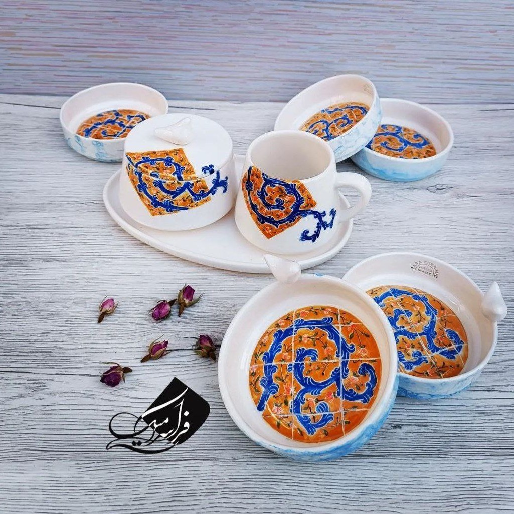ست تک نفره طرح کاشی کاخ گلستان شناسنامه دار