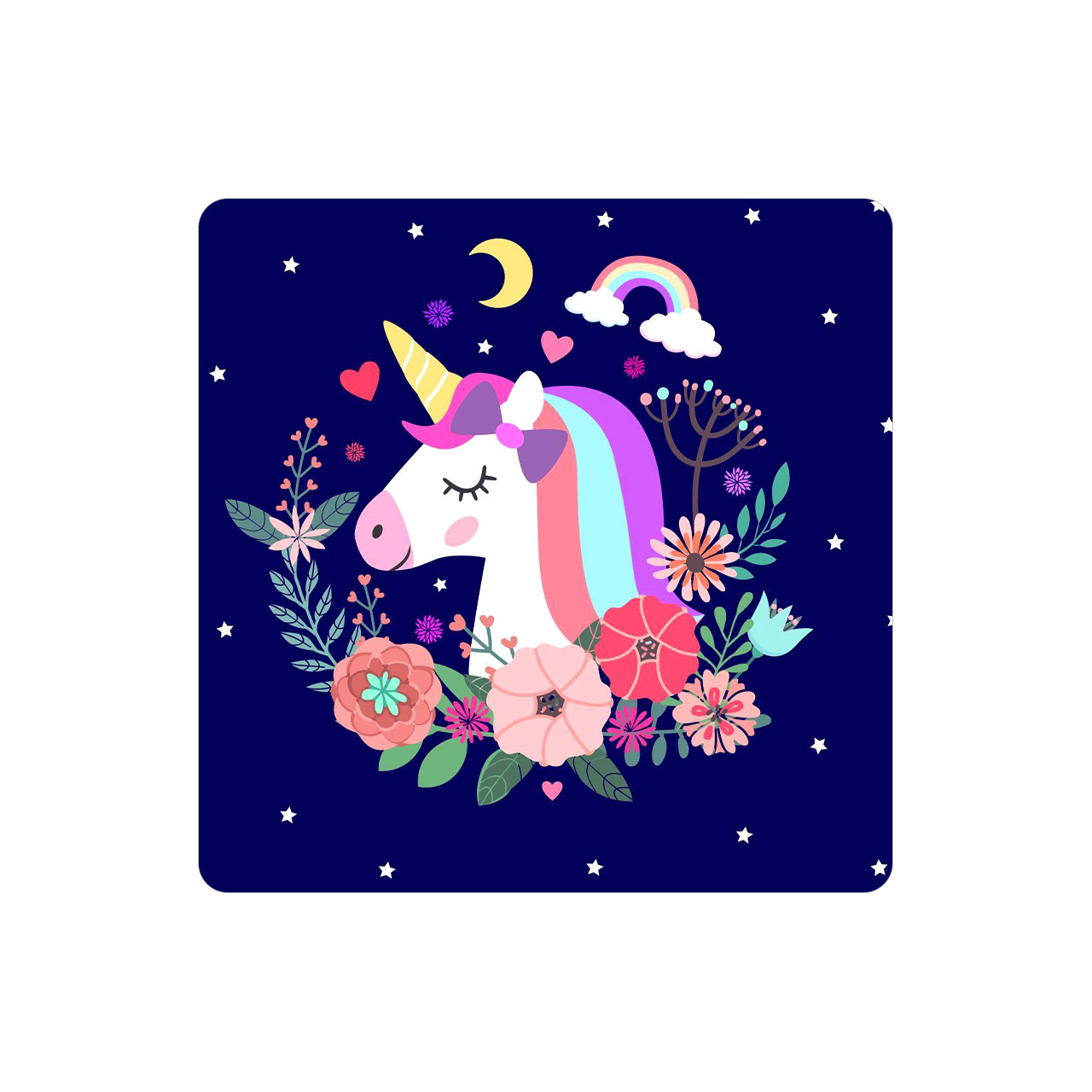 زیر لیوانی طرح یونیکورن مدل MC1578