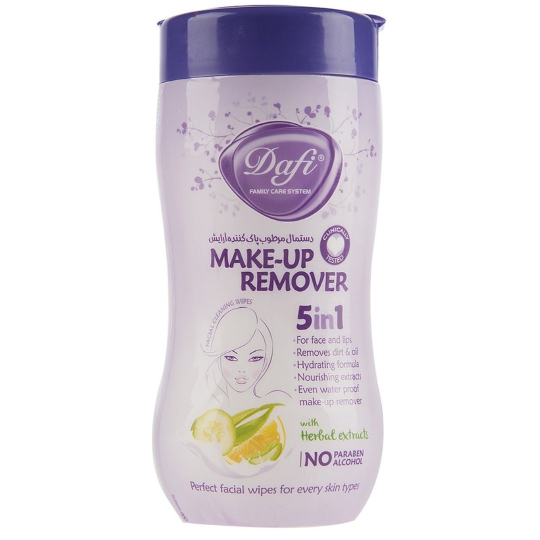 دستمال مرطوب پاک کننده آرایش خیار آلو ورا لیمو دافی