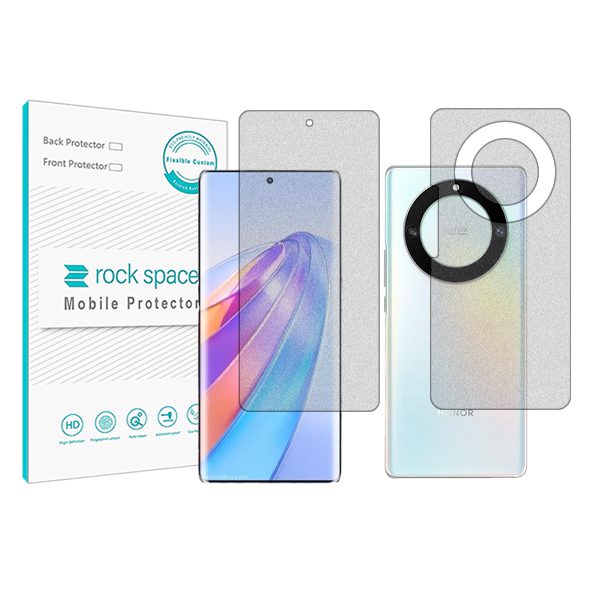 گلس صفحه نمایش و پشت گوشی آنر X40 مدل نانو هیدروژل مات برند راک اسپیس کد 23459S-23460S