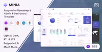 دانلود Minia Bootstrap تمپلیت داشبورد مدیریت