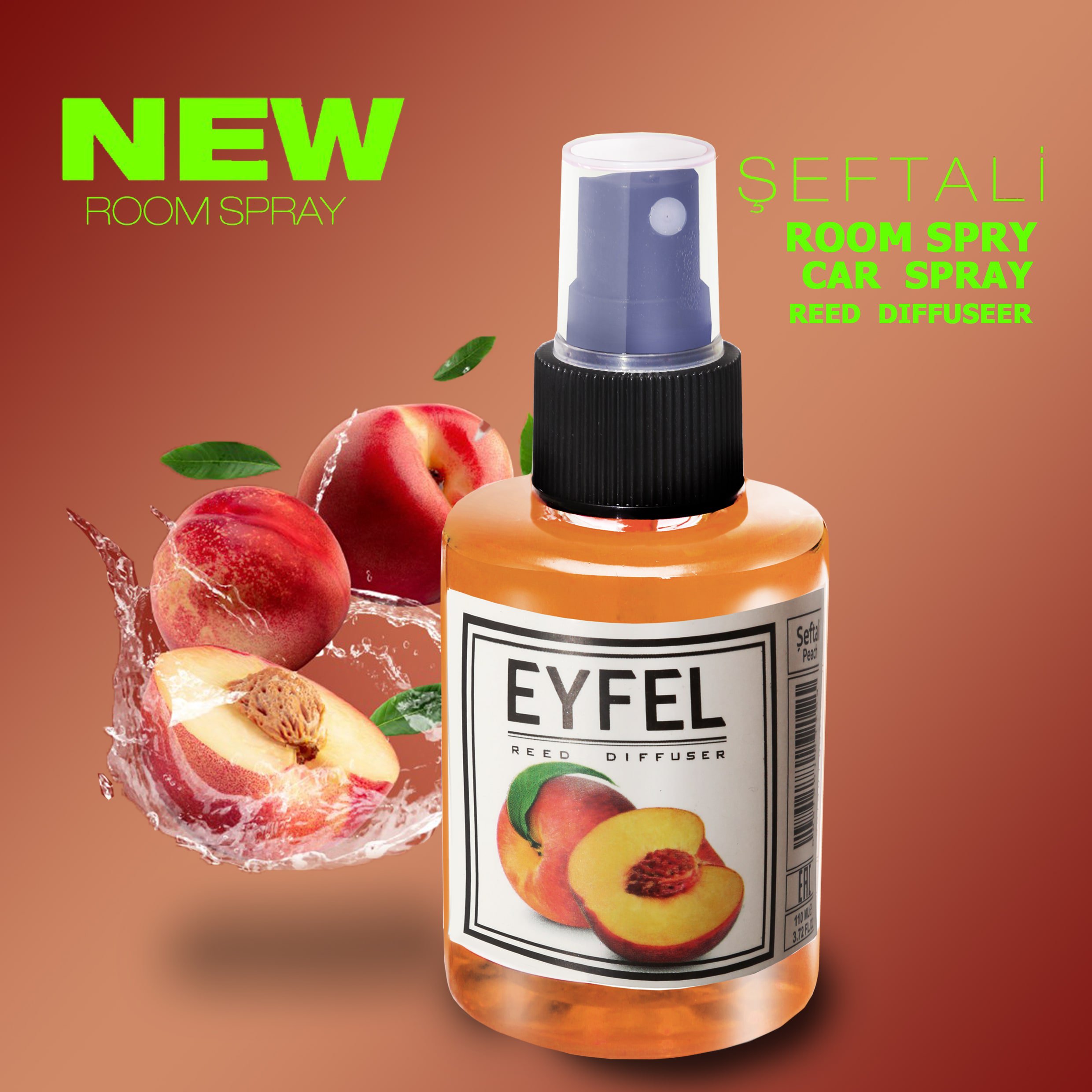 اسپری خوشبو کننده هوا ایفل مدل هلو 100میل