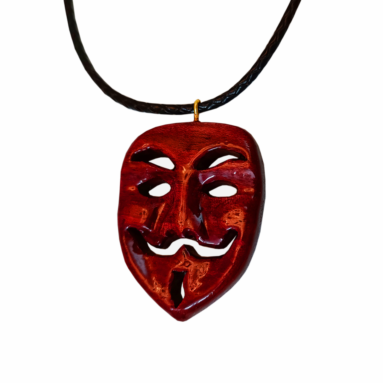 گردنبند مدل چوبی طرح وی کد V01