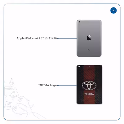 برچسب پوششی ماهوت مدل TOYOTA-Logo مناسب برای تبلت اپل iPad mini 2 2013 A1490