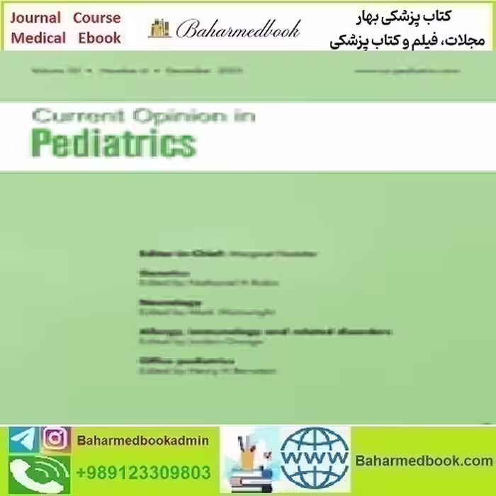Current Opinion in Pediatrics Volume 35 1 to 6 2023 TRUE P