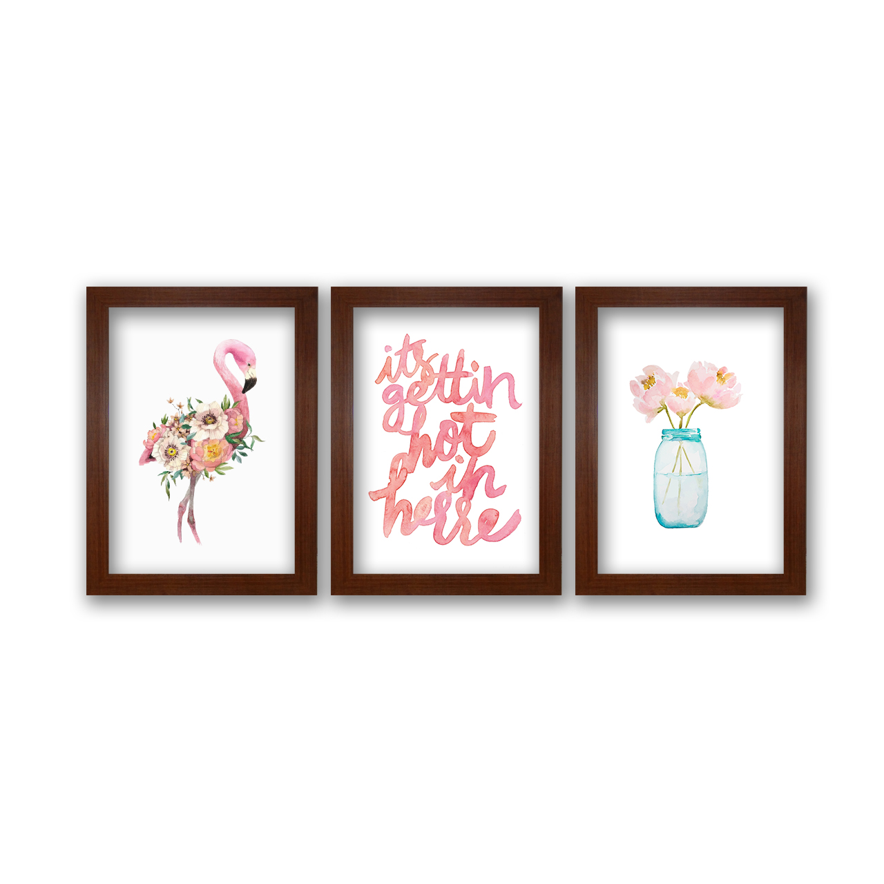 تابلو 3 تکه هیلما گالری کد HAP1061 BROWN