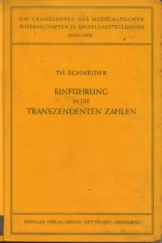 خرید و دانلود نسخه کامل کتاب Einführung in die Transzendenten Zahlen