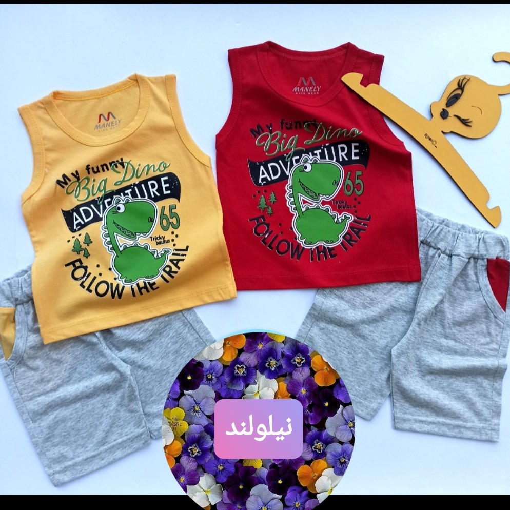 تاپ و شلوارک پسرانه سایز 35و40