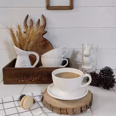 فنجان و نعلبکی مدل صدفی کد 2