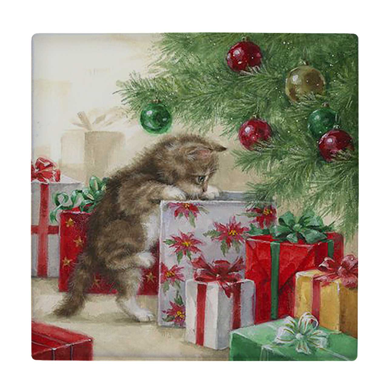 کاشی کارنیلا طرح نقاشی گربه و هدیه ها کد wkk3712