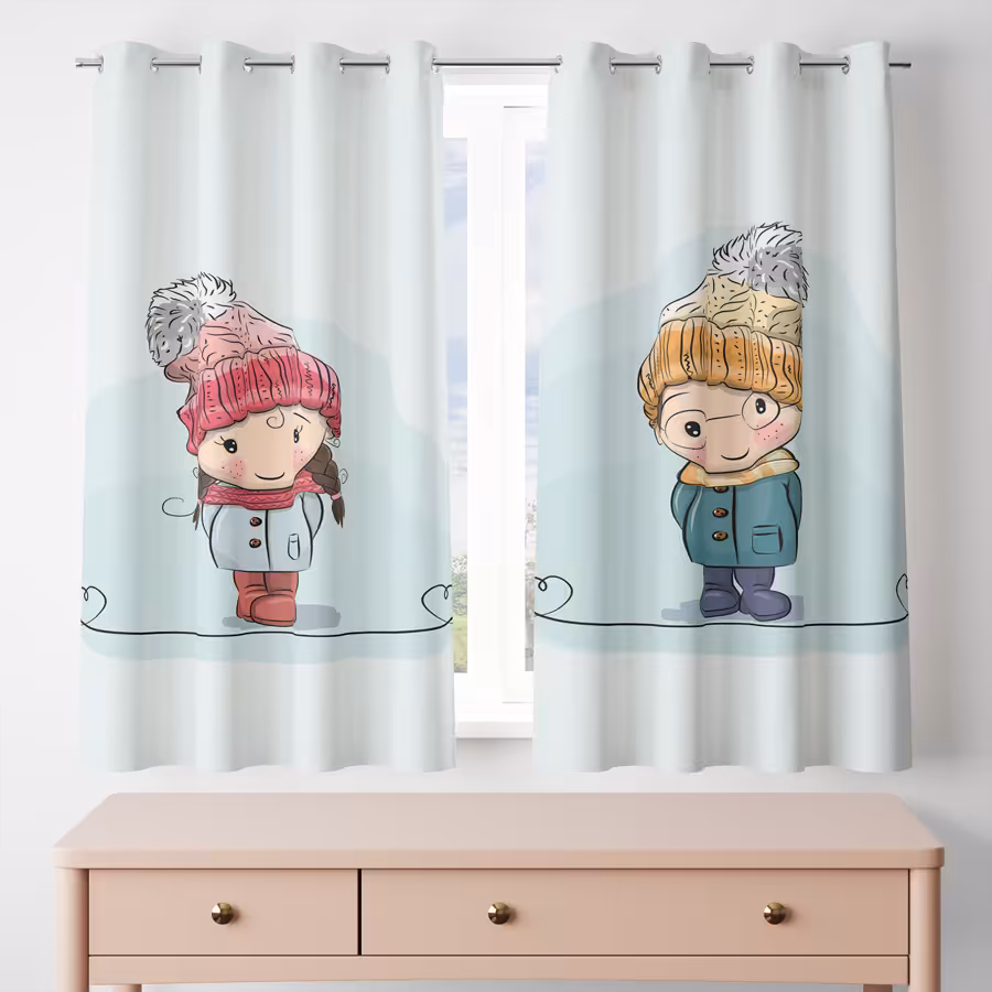 پرده مدل مخمل پانچی کد 8443 سایز 200x140 سانتی متر