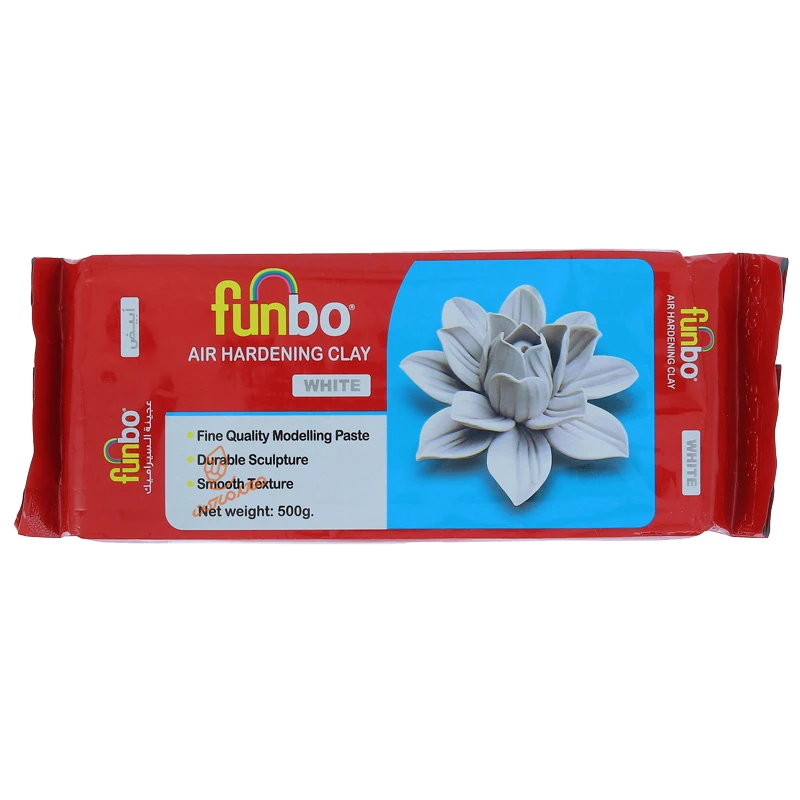 قیمت و خرید خمیر مجسمه سازی سفید 500 گرمی فانبو FUNBO