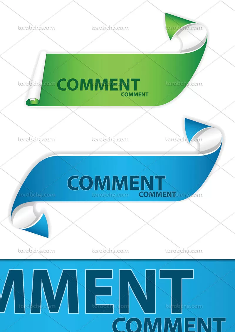 وکتور لیبل متنی دو رنگ | گرافیک با طعم تربچه