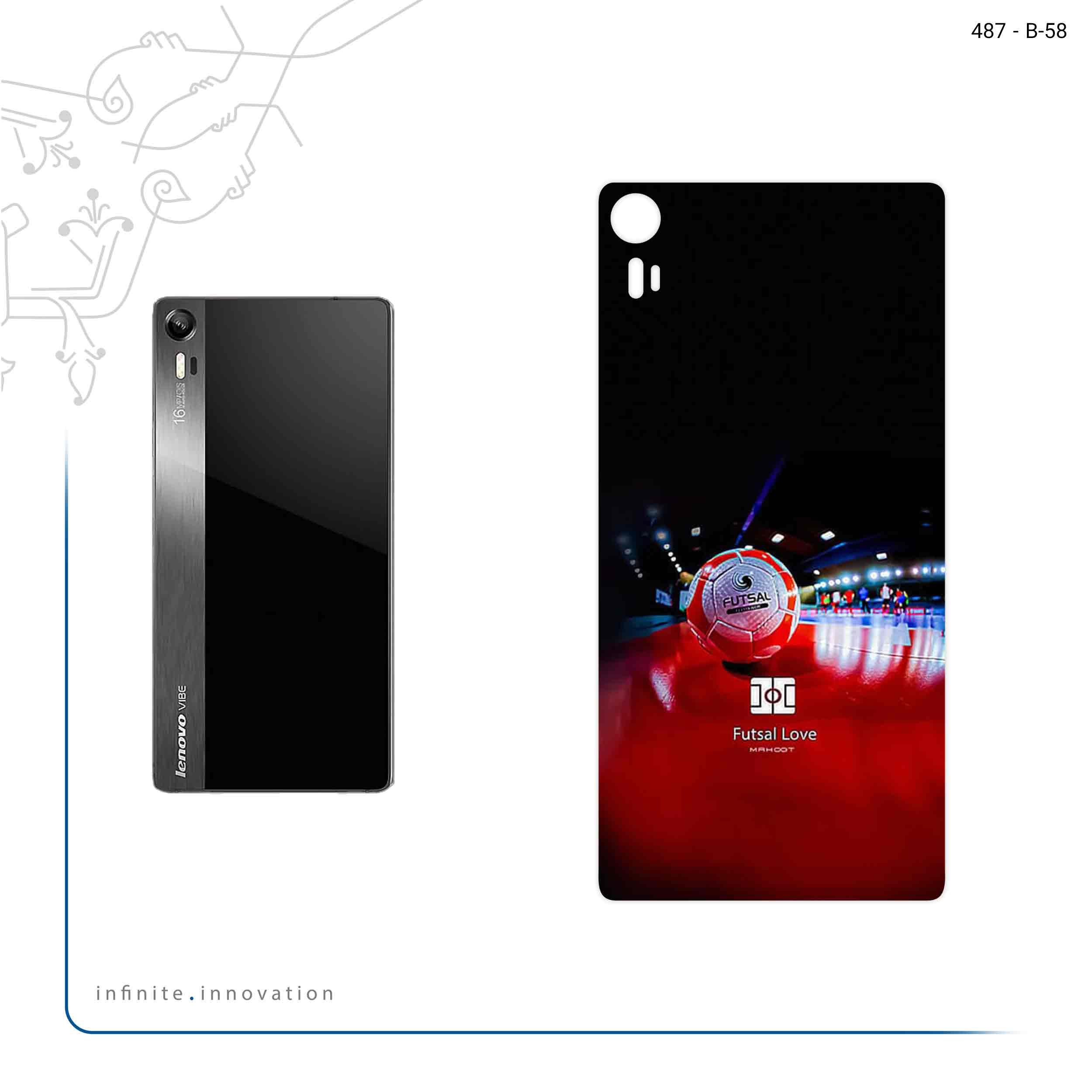 برچسب پوششی ماهوت مدل Futsal مناسب برای گوشی موبایل لنوو Vibe Shot