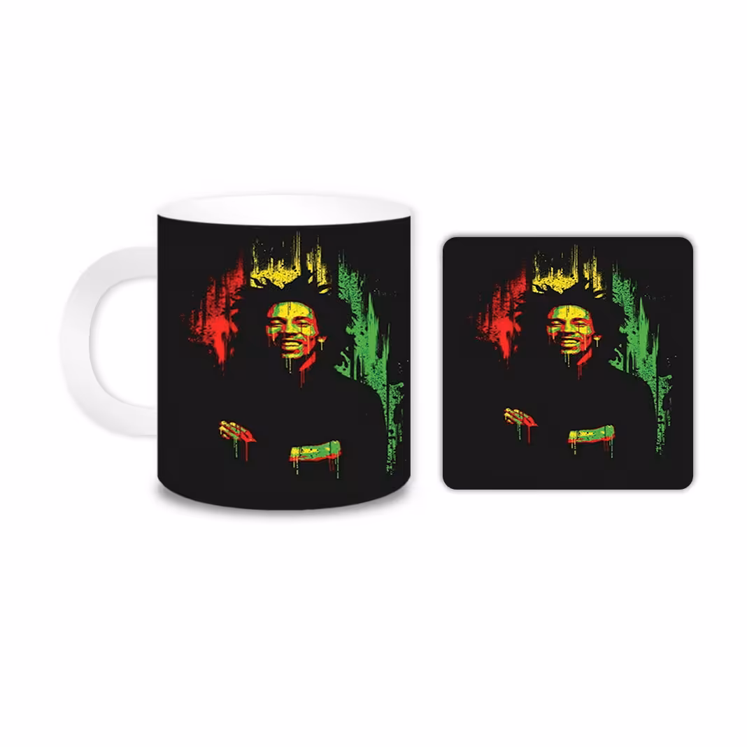 ماگ مدل خواننده کد 308 به همراه زیر لیوانی