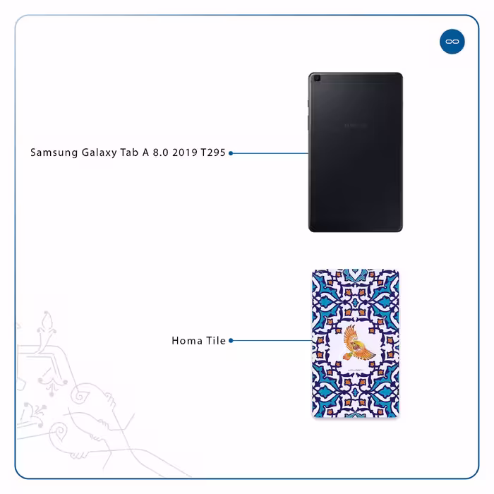 برچسب پوششی ماهوت مدل Homa Tile مناسب برای تبلت سامسونگ Galaxy Tab A 8.0 2019 T295