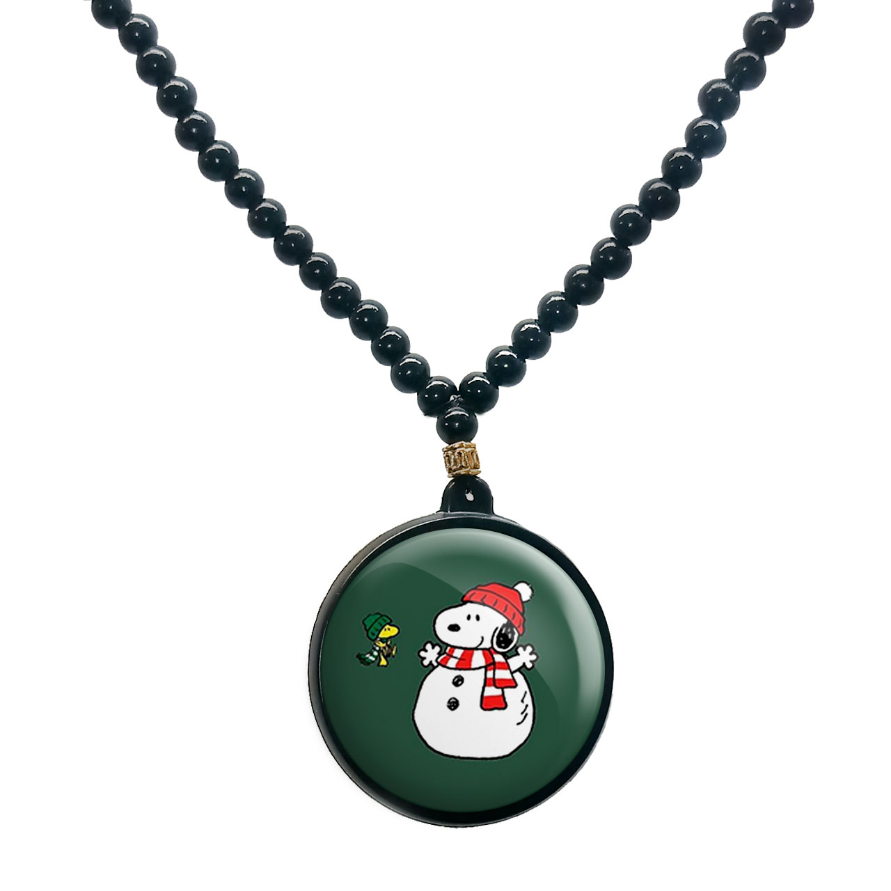 گردنبند پرمانه طرح اسنوپی کد pmd.14450 مدل دو طرفه