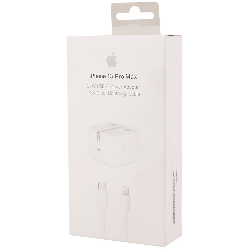 شارژر دیواری فست شارژ iPhone 13 Pro Max MU7W2ZP/A 3Pin 25W Type-C   کابل آیفونی