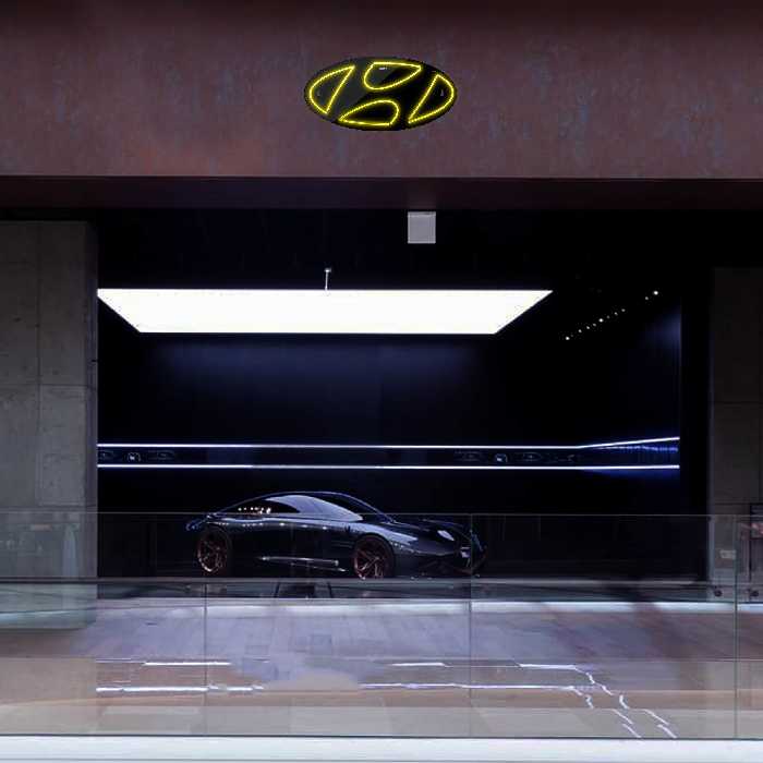 چراغ دیواری نئون دیزاین طرح BL_YL 