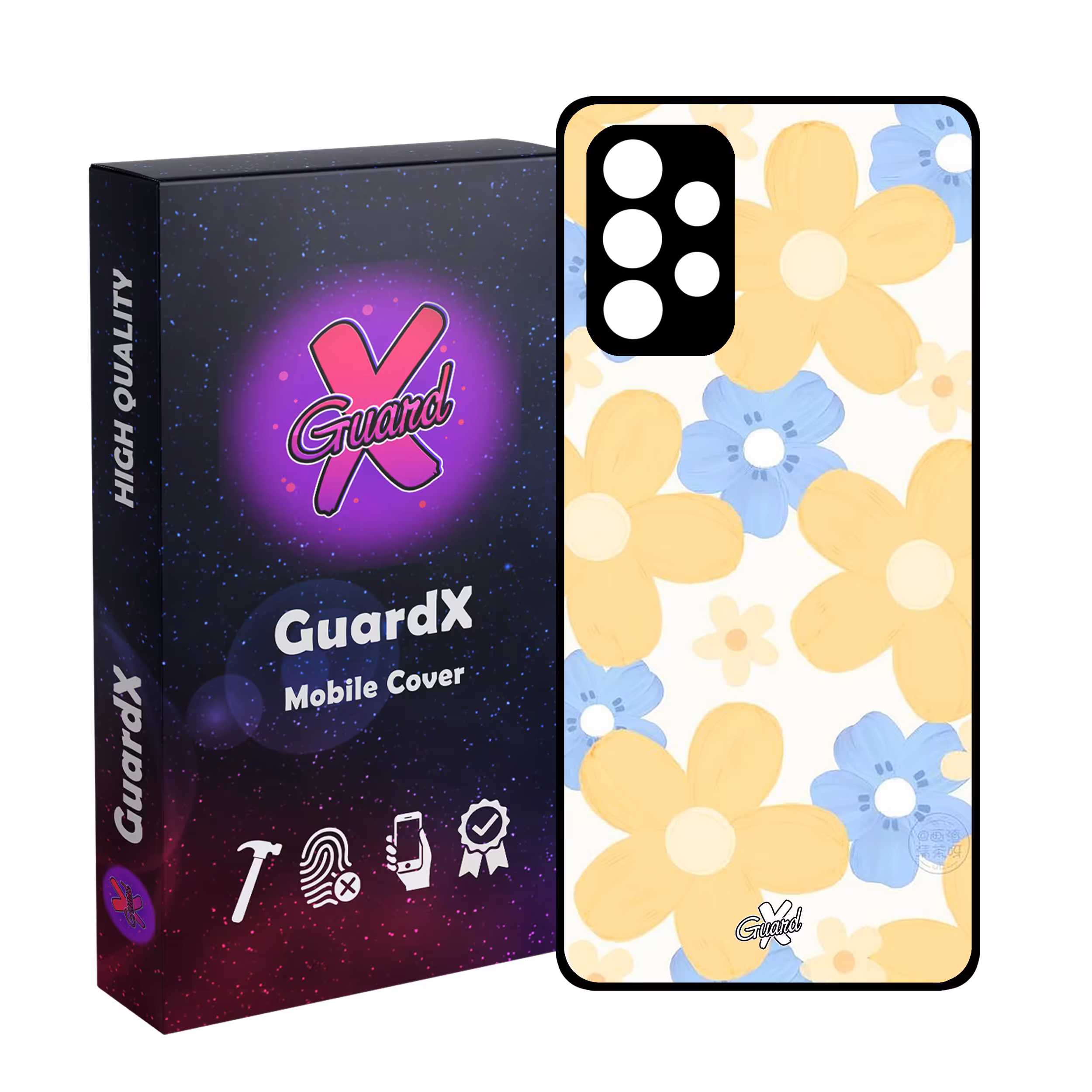 کاور گارد ایکس طرح Flower مدل Glass10539 مناسب برای گوشی موبایل سامسونگ Galaxy A23 4G