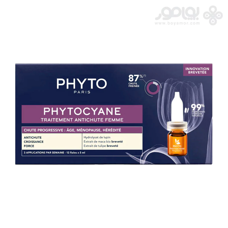 ویال ضد ریزش موی زنانه فیتو مدل PHYTOCYANE بسته 12 عددی