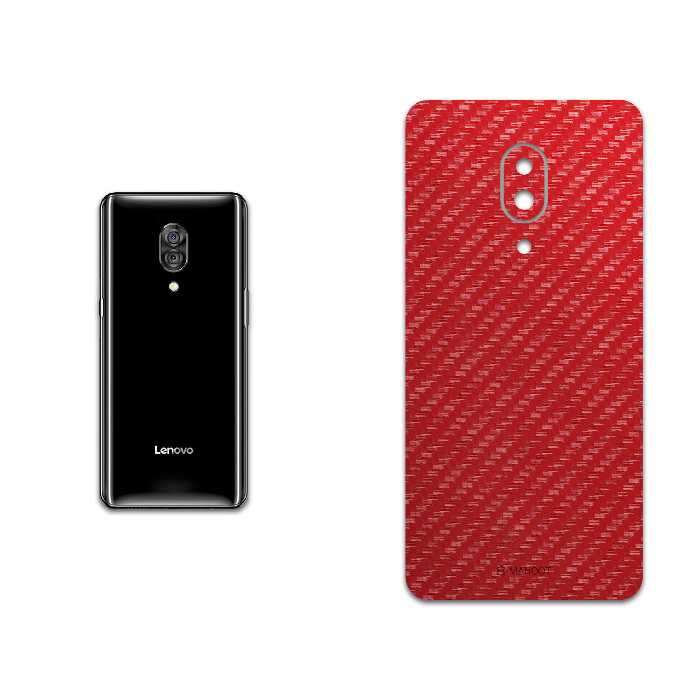 برچسب پوششی ماهوت مدل Red-Fiber مناسب برای گوشی موبایل لنوو Z5 Pro