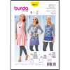 الگو خیاطی تاپ و پیراهن زنانه بوردا استایل کد 6655 سایز 34 تا 44 متد مولر