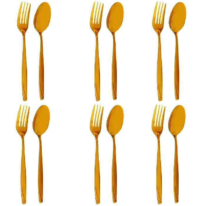 سرویس قاشق و چنگال غذاخوری 12 پارچه کد Un148