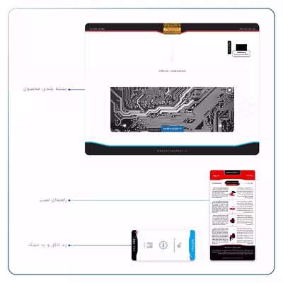 برچسب پوششی ماهوت مدل Black Printed Circuit Board مناسب برای تبلت سامسونگ Galaxy Tab S2 9.7 2016 T819N