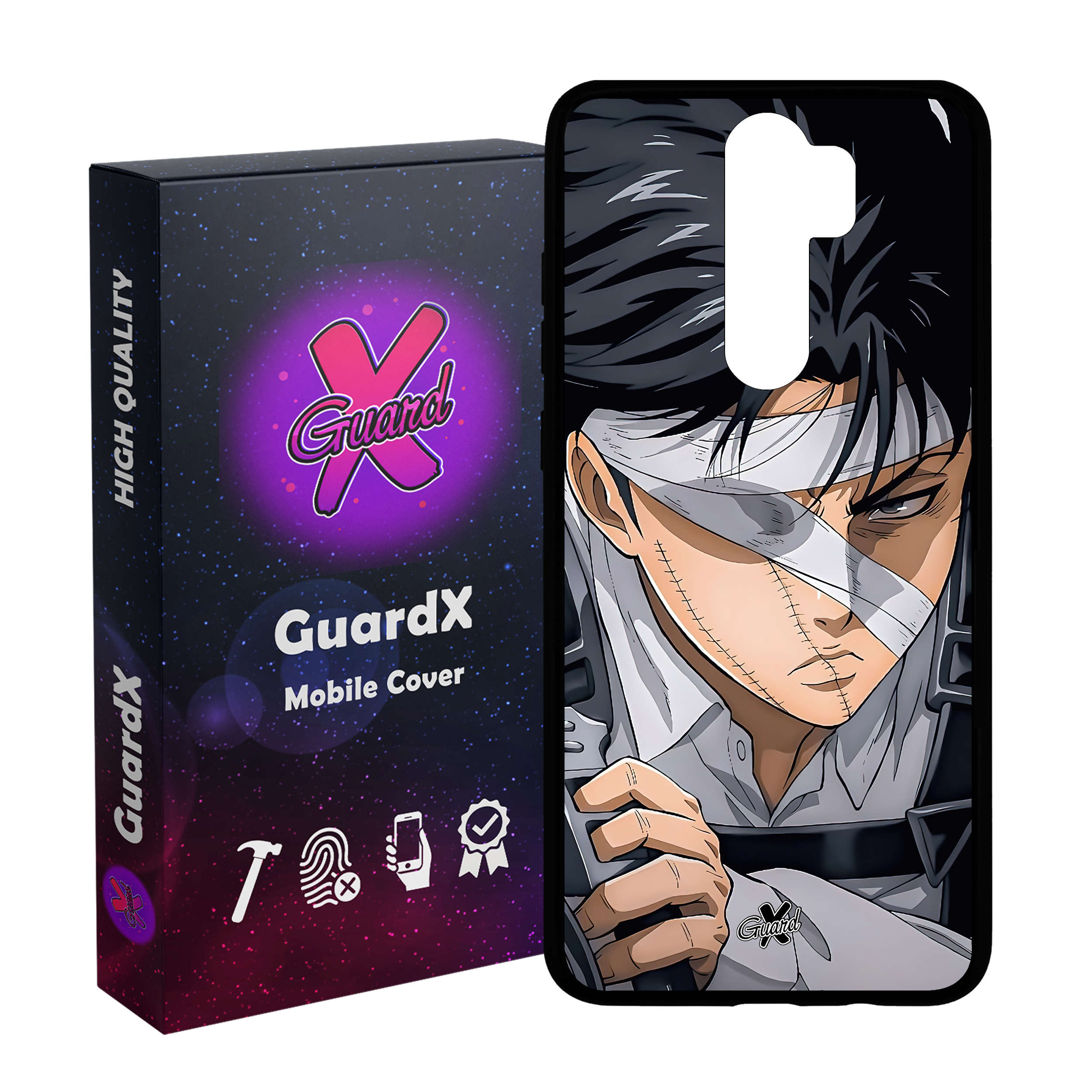 کاور گارد ایکس طرح لیوای انیمه مدل Glass10569 مناسب برای گوشی موبایل شیائومی Redmi Note 8 Pro