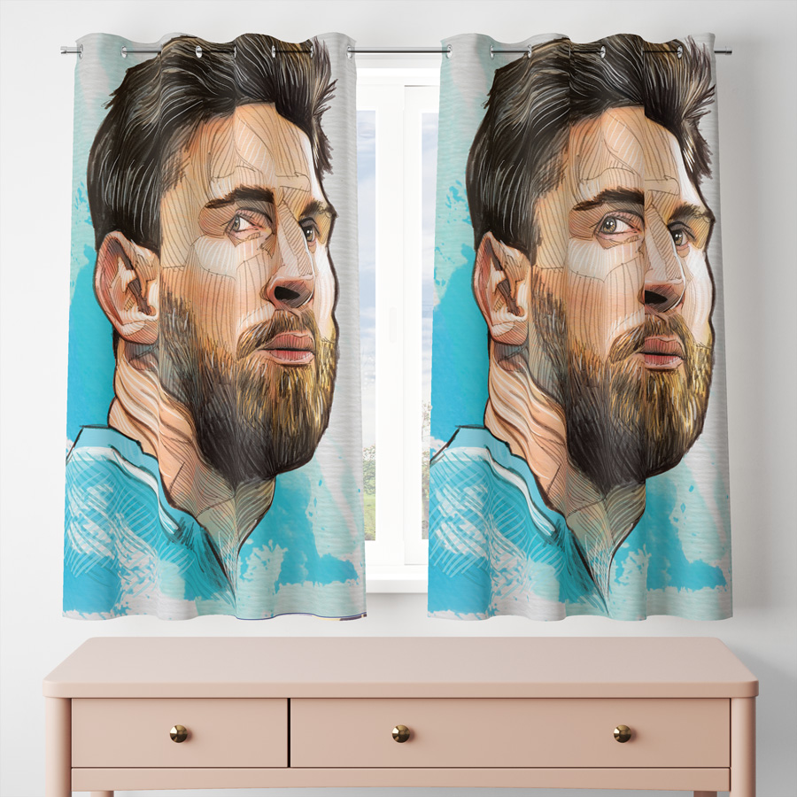 پرده مدل مخمل پانچی کد 8038 سایز  200x140 سانتی متر