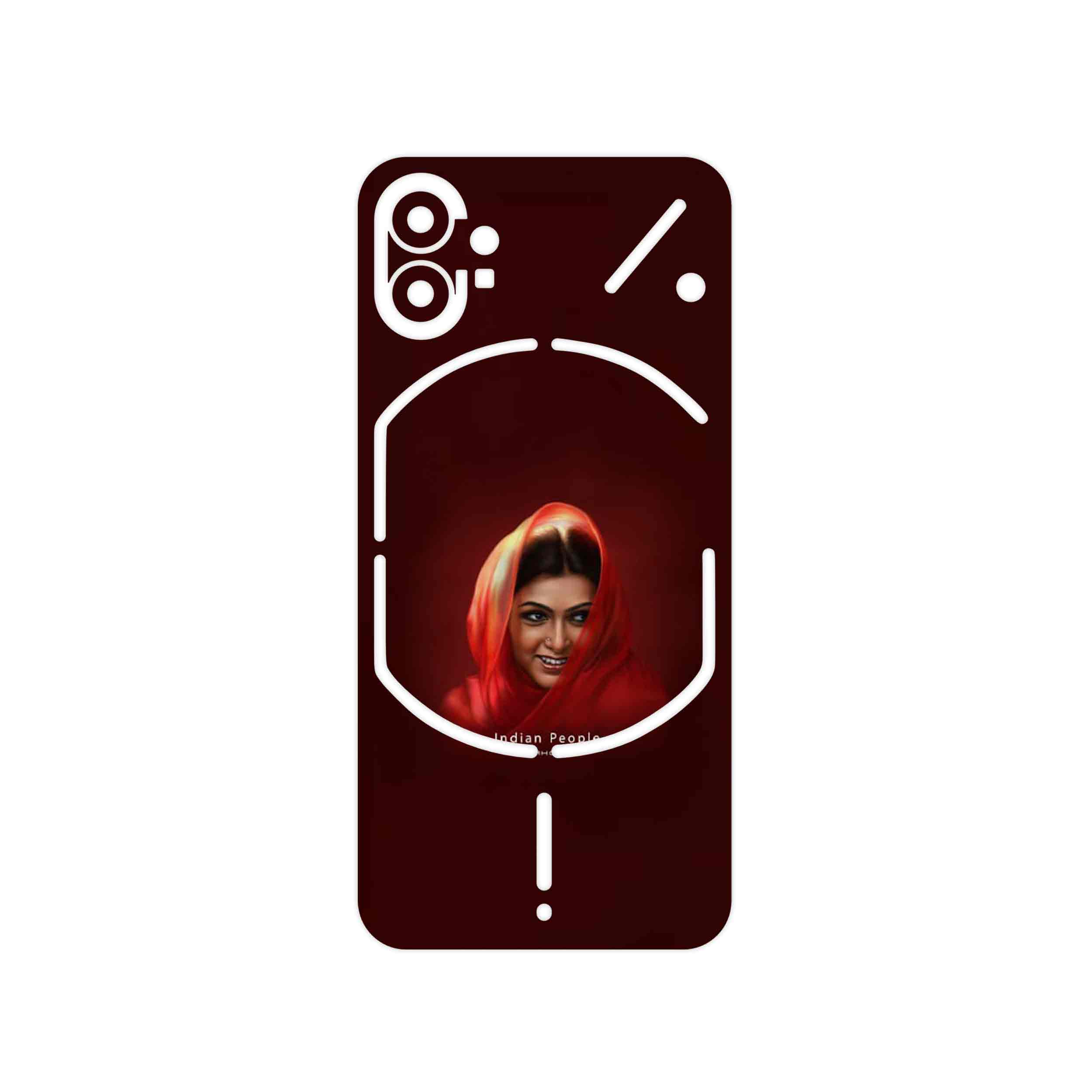 برچسب پوششی ماهوت مدل Portrait of an Indian Woman مناسب برای گوشی موبایل ناتینگ Phone 1