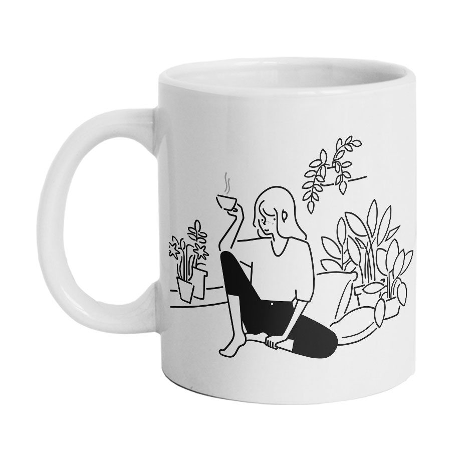 ماگ دارلی طرح مینیمال دختر مدل MG2614