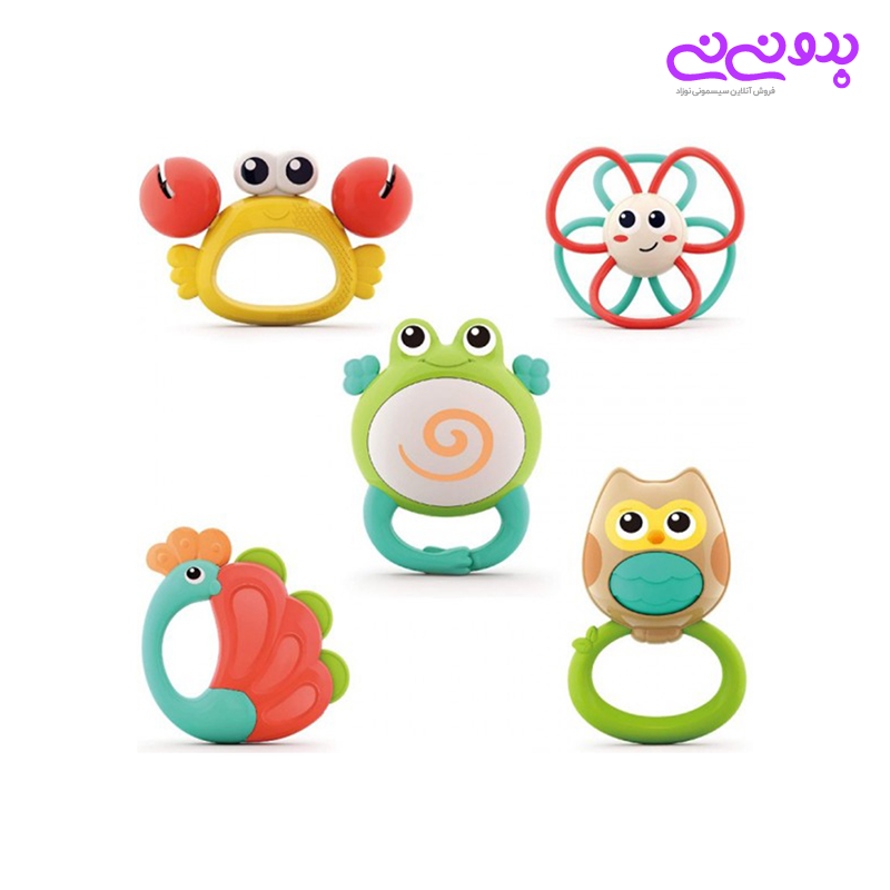 %جغجغه حیوانات هولی تویز Huile Toys% | سیسمونی بدو نی نی
