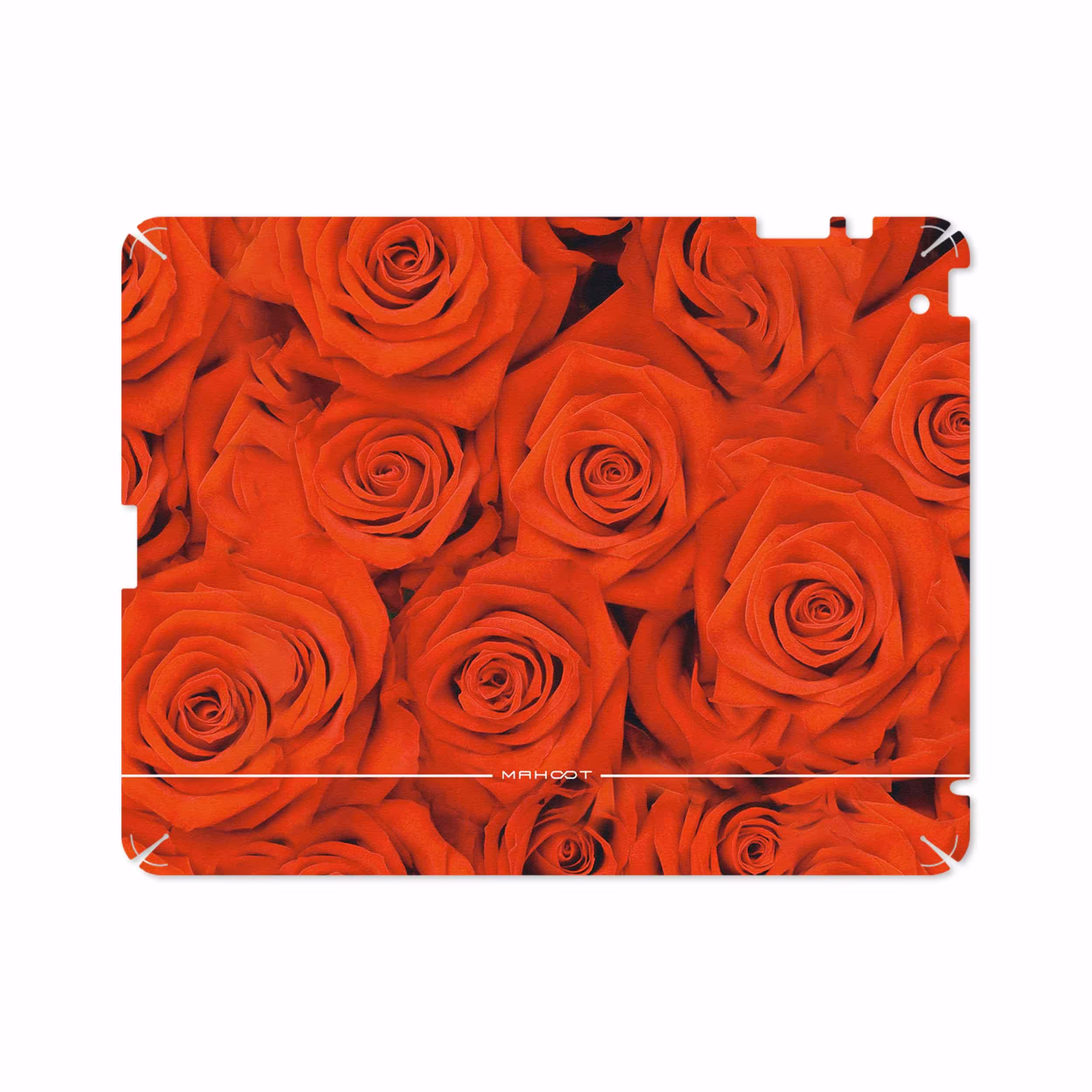 برچسب پوششی ماهوت مدل Red-Flower مناسب برای تبلت اپل iPad 2 2011 A1396