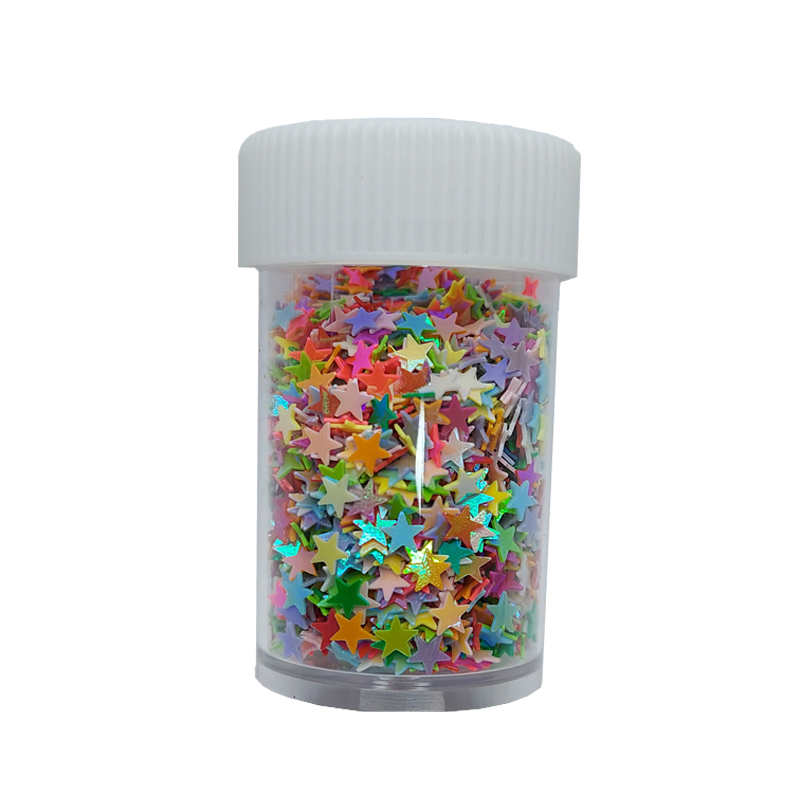 پودر اکلیل مدل ستاره رنگارنگ وزن 50 گرم